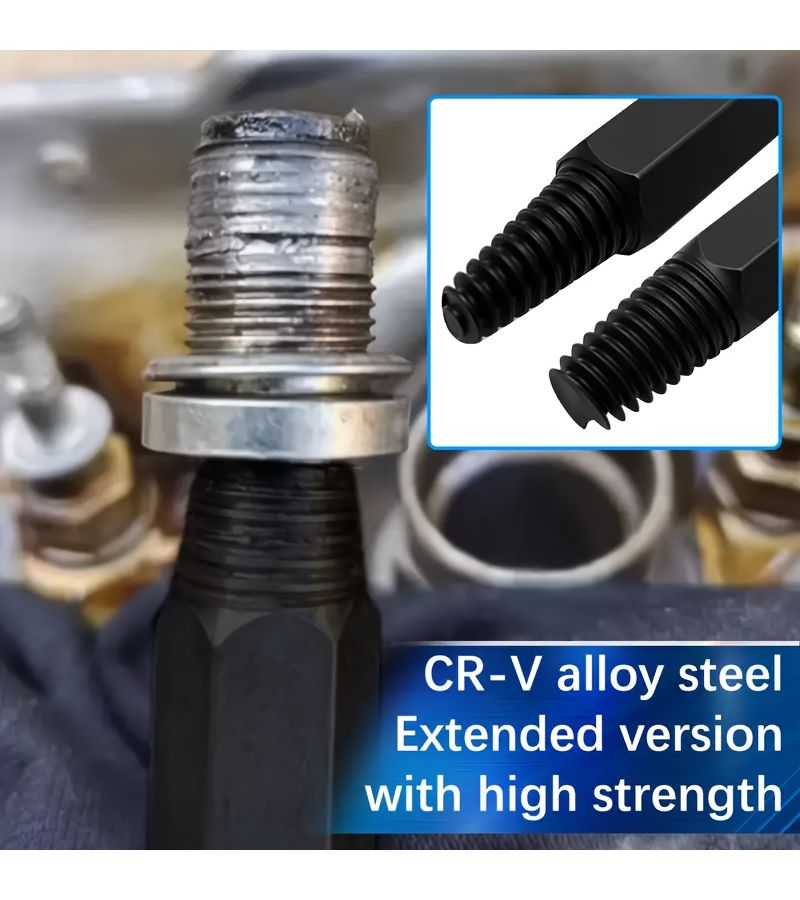 Spark Plug Removal Tool Kit Tapered Cone Extractor Broken Screws Cars Black - Image 5