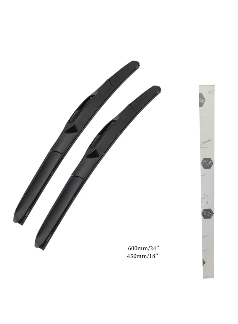 چينيرال براند طقم مساحات زجاج الامامى للسيارة خامة عالية الجودة مقاس  600 ملي  24 بوصة   - 450 ملي  18 بوصة 2 قطعة Opel Insignia