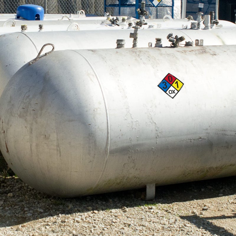 SmartSign - مجموعة لافتات مغناطيسية S-5542 NFPA (لافتة، أرقام ورموز) | 10" مربع 3M عاكس عالي الكثافة باللون الأسود/الأزرق/الأحمر/الأصفر على الأبيض - Image 3