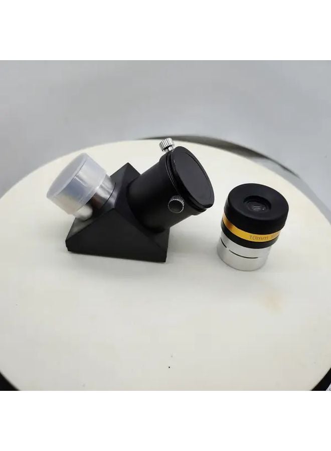 مجموعة مرآة الزنيث الممتازة بزاوية 90 درجة وعدسة عينية دائرية 10 ملم - هيكل معدني وبلاستيكي متين - تركيز ثابت - Image 1