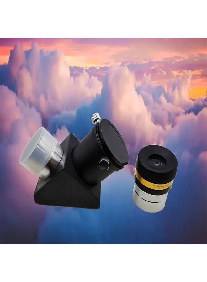 مجموعة مرآة الزنيث الممتازة بزاوية 90 درجة وعدسة عينية دائرية 10 ملم - هيكل معدني وبلاستيكي متين - تركيز ثابت - Image 2