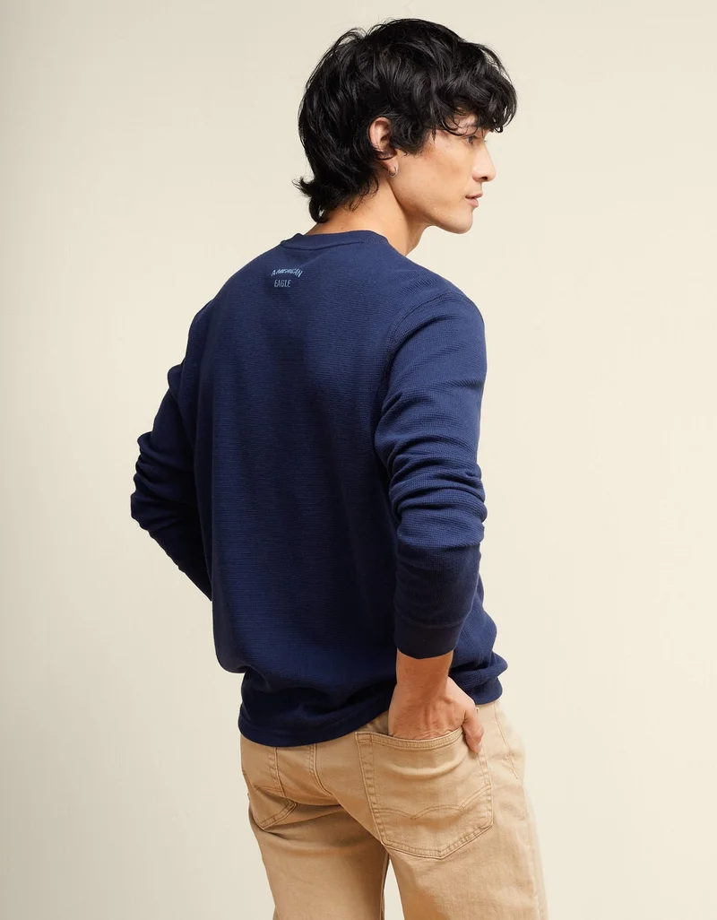 American Eagle  AE Icon Long Sleeve Thermal T-Shirt for Men | Best Price UAE
