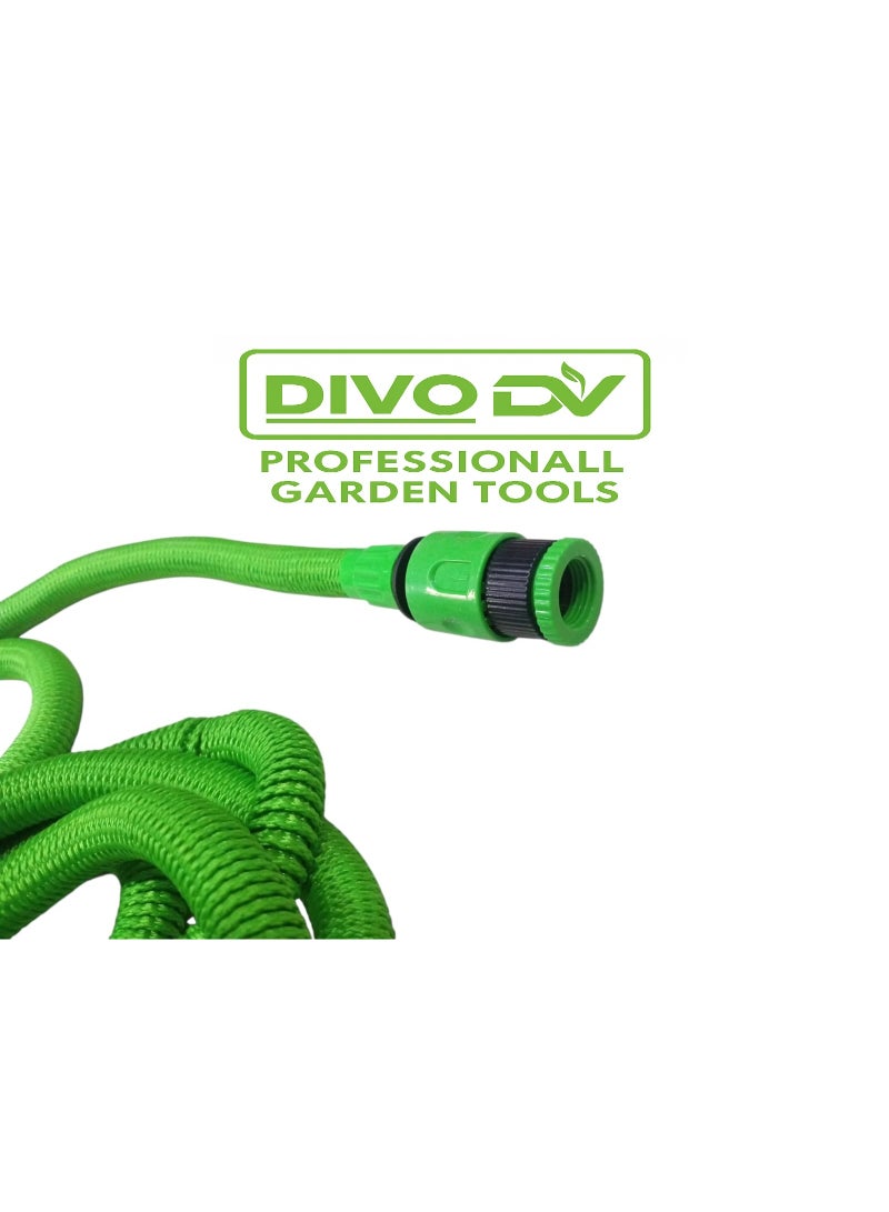 ديفو خرطوم تمدد سحري للحديقة بطول 22.5 متر / 75 قدم مع مسدس رش متعدد الوظائف – DVO714-88 من DVO – خرطوم قابل للتمدد والانكماش تلقائيًا – ضغط عالي – مقاوم للالتواء والعقد - Image 5