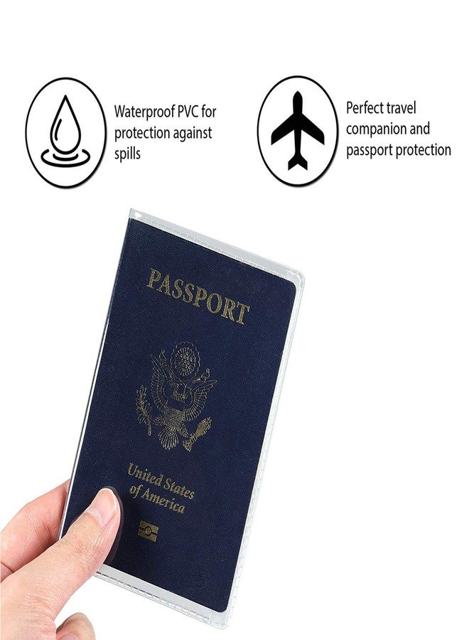 Arsmat 5 Pack Clear Passport Cover, Clear Passport Holder Travel Document Organizer, Plastic US Passport Hold - Image 3