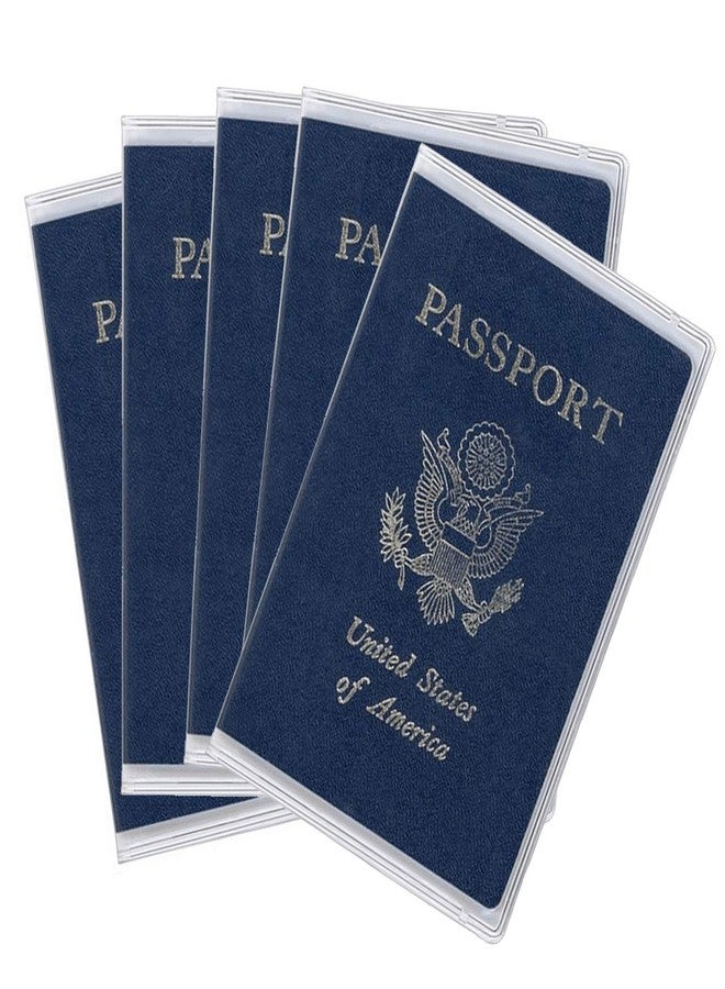 Arsmat 5 Pack Clear Passport Cover, Clear Passport Holder Travel Document Organizer, Plastic US Passport Hold - Image 1