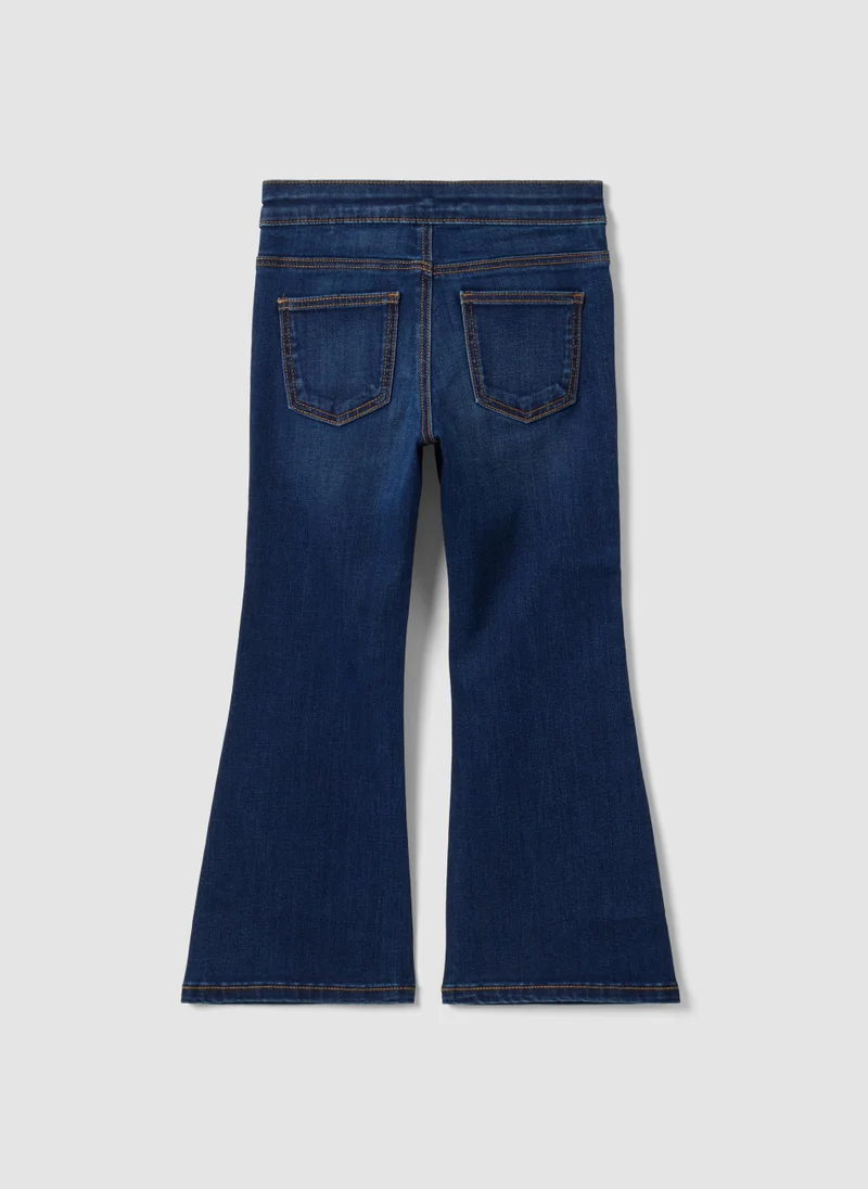 Ovs OVS Girlsâ€™ Blue Flared Jeans In Stretch Cotton And Viscose