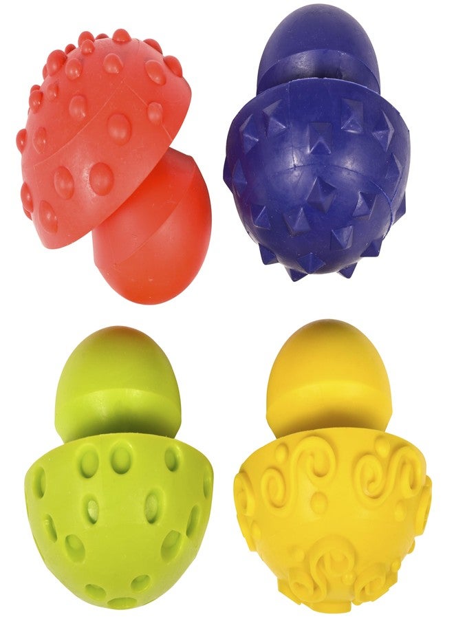 Ready 2 Learn Paint & Dough Mushroom Stampers - Set of 4 Textures - Playdough Accessories - Easy-Grip Art Supplies - Paint Stamps for Kids - Clay Tools for Kids - Image 1