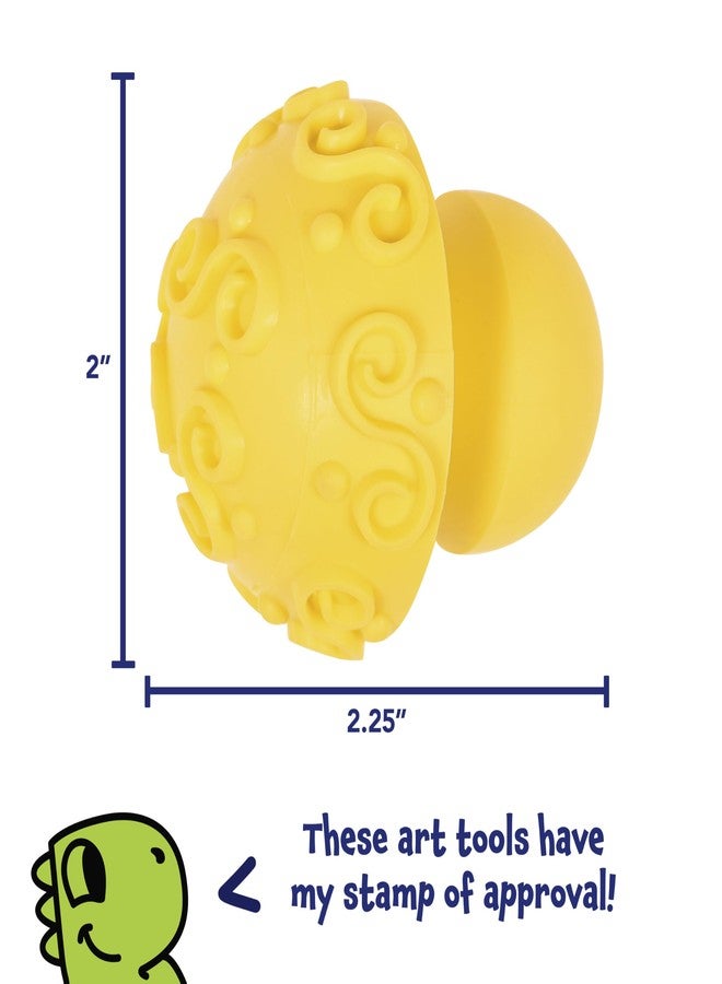 Ready 2 Learn Paint & Dough Mushroom Stampers - Set of 4 Textures - Playdough Accessories - Easy-Grip Art Supplies - Paint Stamps for Kids - Clay Tools for Kids - Image 3