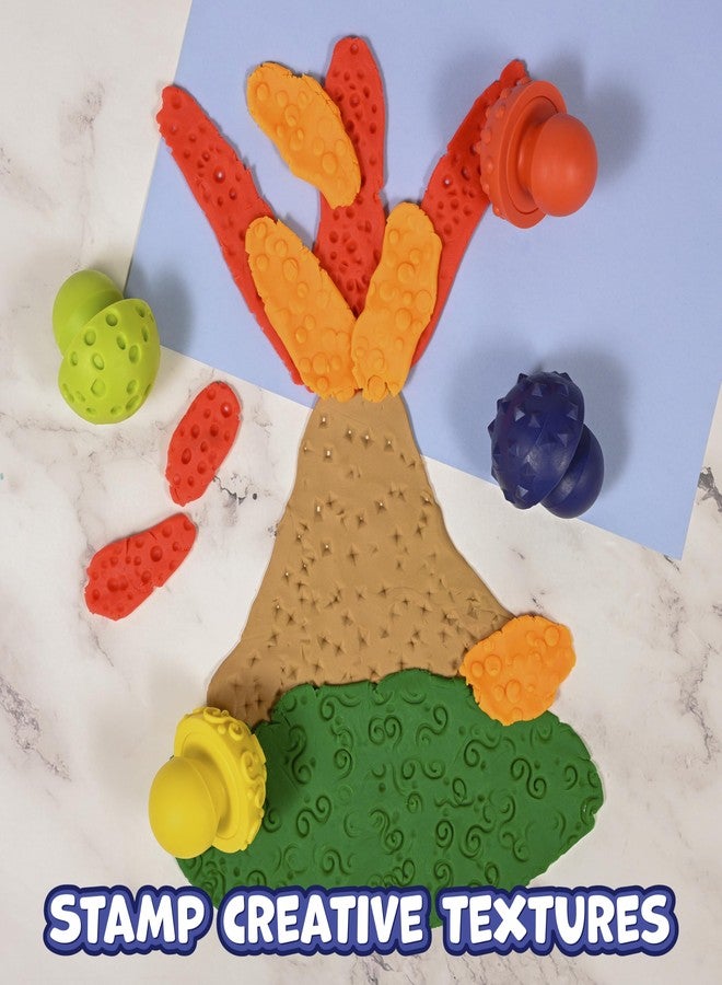 Ready 2 Learn Paint & Dough Mushroom Stampers - Set of 4 Textures - Playdough Accessories - Easy-Grip Art Supplies - Paint Stamps for Kids - Clay Tools for Kids - Image 5