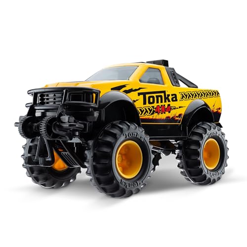 Tonka Steel Classics 4x4 Pickup Truck  Made with Steel  Sturdy Plastic Yellow Toy Construction Truck Boys and Girls Kids Toddlers Ages 3 - Image 1
