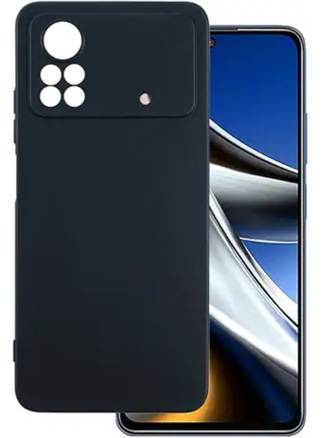 Protective Cover For Xiaomi Poco X4 Pro , Slim Fit Soft Back TPU Case Flexible Silicone Cover Compatible For Xiaomi Poco X4 Pro - Black