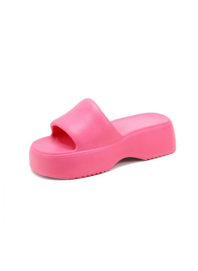 Thick-soled Slippers Women's European And American Outdoor Summer Trick Feeling Internet Celebrity Casual One-character Beach Sandals