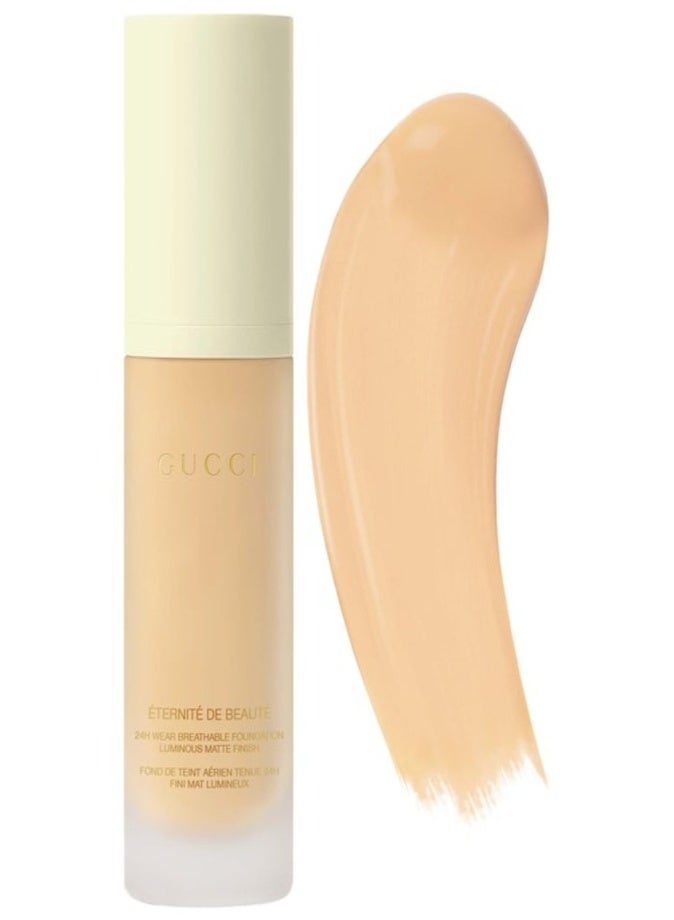 GUCCI Eternité de Beauté Foundation SPF 15 30ml – 24H Long-Lasting Matte Finish 130W Warm Fair - Image 1