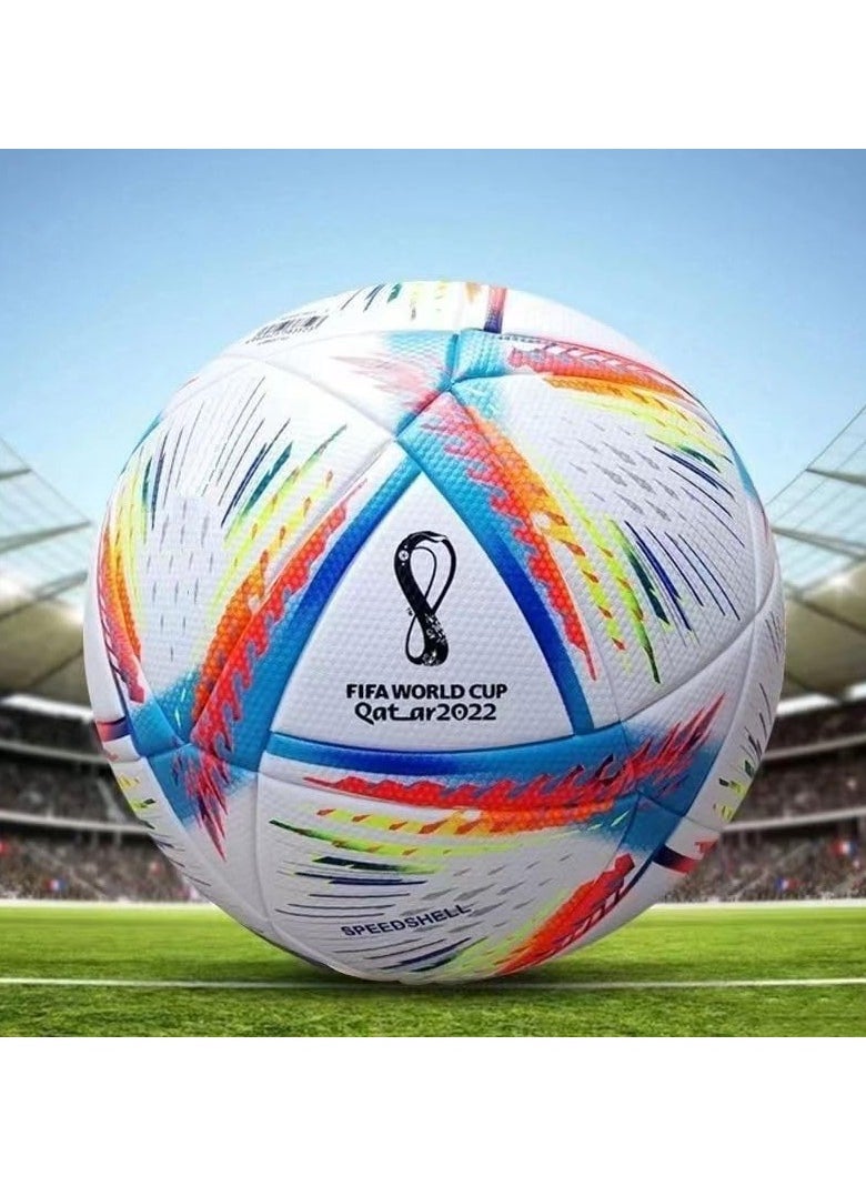 Generic Size 5 Football Soccer Ball – Durable Club Training Ball for Practice & Matches – World Cup Style Design for Kids, Youth & Adults – Ideal for Outdoor Sports  - Image 2
