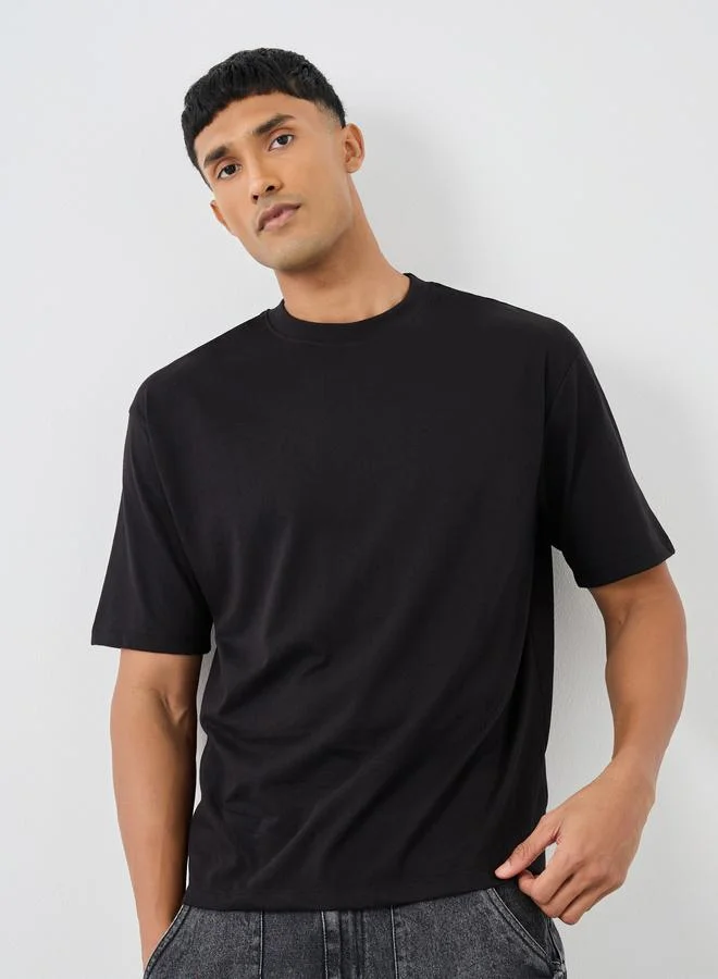 Pack of 2 - Cotton Rich Oversized Crew Neck T-Shirt