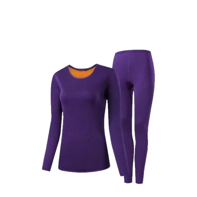 Gold Velvet Thermal Intimates Set For Men And Women In Fleece-Lined To Prevent Cold For Young, Middle-Aged And Elderly People - Image 5