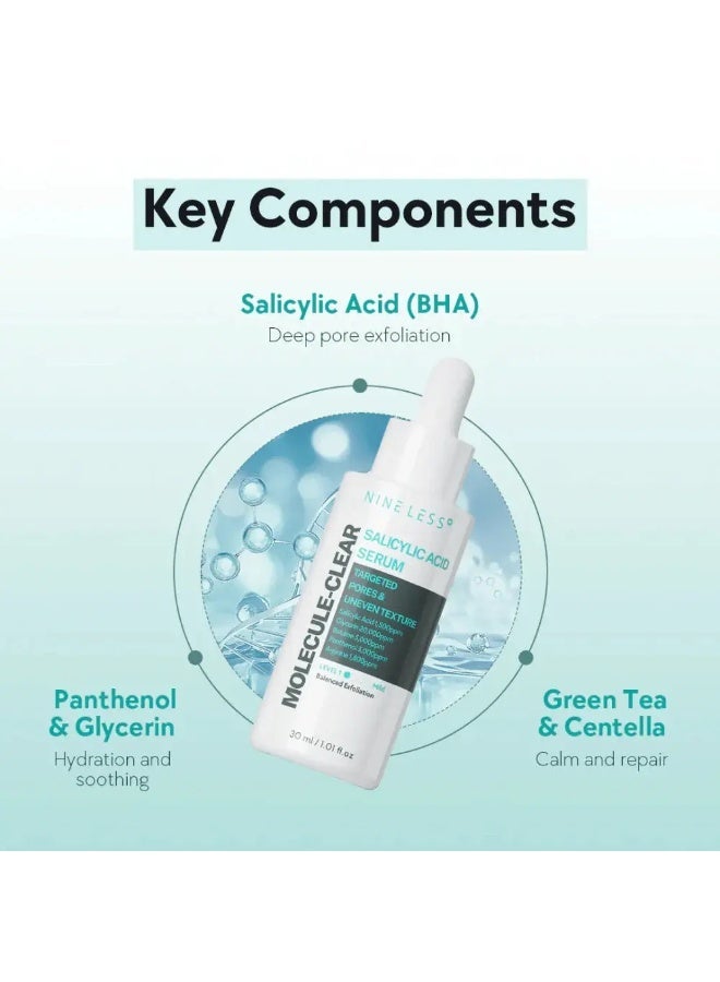 نايلس سيروم حمض الساليسيليك من ناين ليس موليكيول-كلير 30 مل - Image 4
