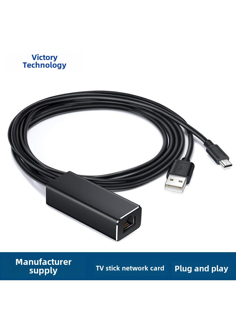 Generic Micro USB Ethernet Adapter with Charging Port 