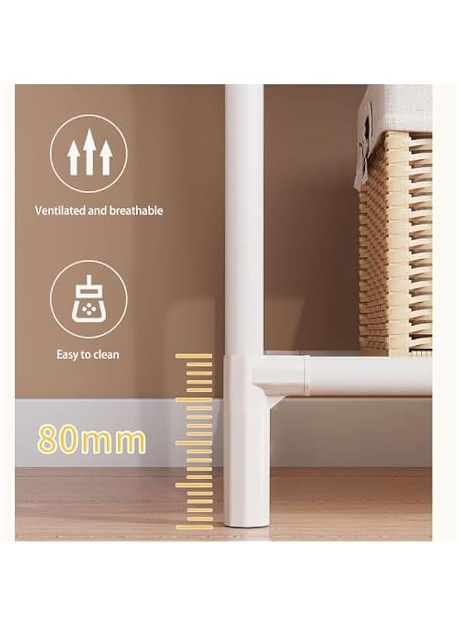 MIXDE Clothes Rack, Clothing Rack with Storage Bag, Garment Rack, Non-woven Shelves for Shoes, Clothes Rack for Bedroom, Hallway, Entryway ,Pink  - Image 3