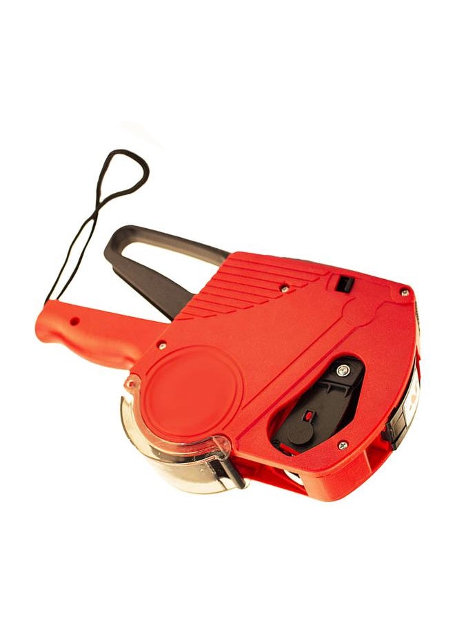 Thoraya - 8 Digit Manual Price Tag Labeller with Cover Robust Practical Comfortable Hand Feeling Price Tag Machine Red Chinese - Image 1