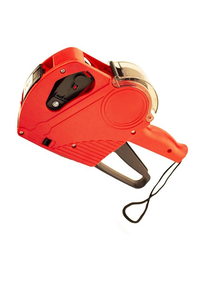 Thoraya - 8 Digit Manual Price Tag Labeller with Cover Robust Practical Comfortable Hand Feeling Price Tag Machine Red Chinese - Image 1