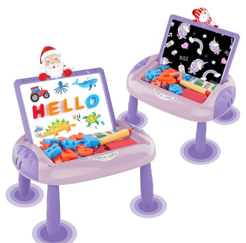 MAYESAR Gifts for 12 Year Old GirlsToddlers Toys with Magnetic Letters and Numbers Art Easel for Kids 1 2 Year Old Girl Birthday Christmas Gifts Purple - Image 1