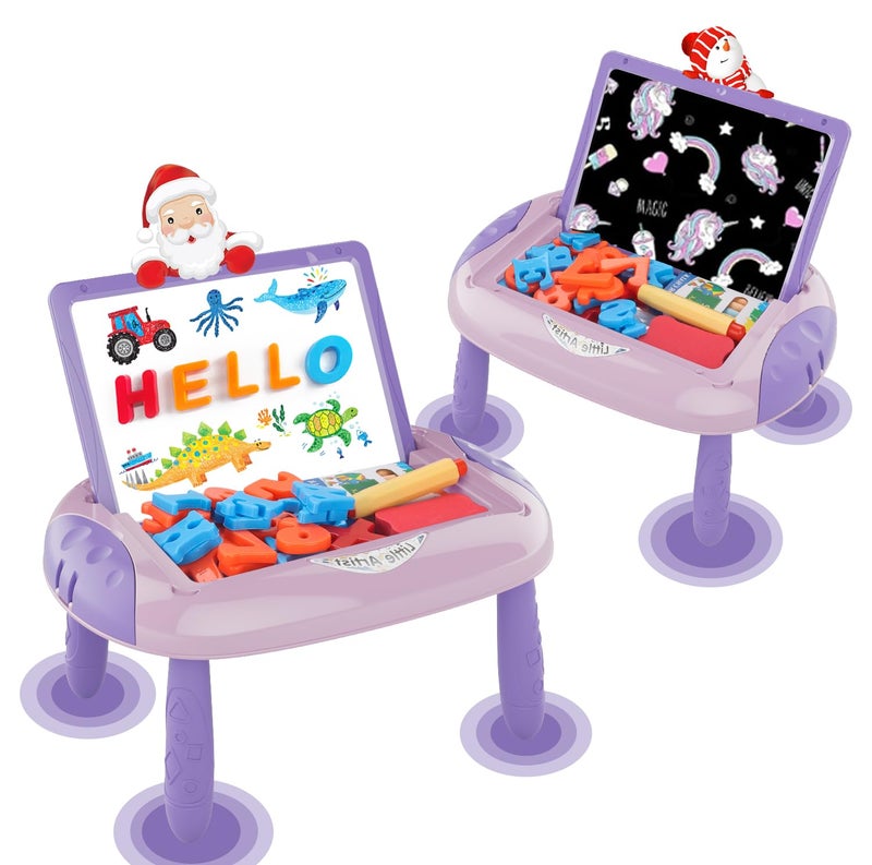 MAYESAR Gifts for 12 Year Old GirlsToddlers Toys with Magnetic Letters and Numbers Art Easel for Kids 1 2 Year Old Girl Birthday Christmas Gifts Purple - Image 2