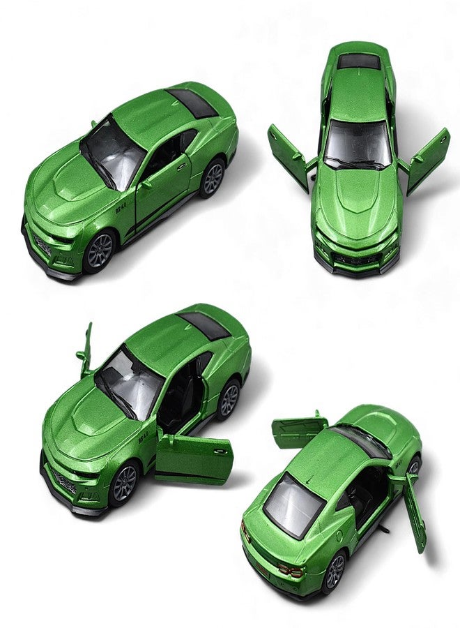 MASIPICKS� Mustang Diecast Metal Pullback Toy car with Openable Doors Boys car for Kids Best Toys Gifts Toys for Kids (1:32 Scale) (Green) - Image 2
