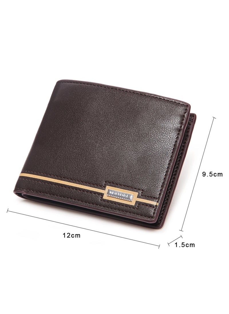 Business Men's Wallet Short Wallet Card Holder Document Bag 12*9.5*1.5cm