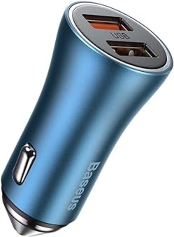 Baseus Baseus Golden Contactor Pro Dual Quick Charger Car Charger U+U 40W Blue