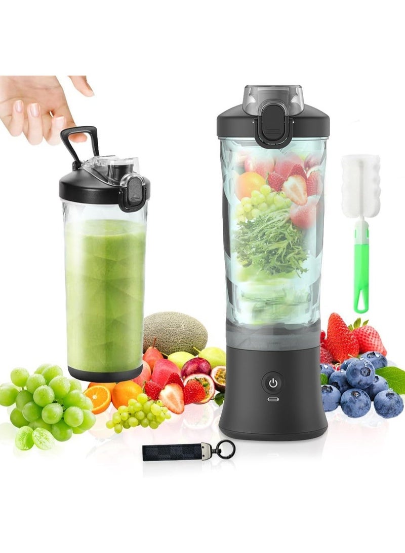 Portable Electric Juicer & Smoothie Blender - High-Capacity Rechargeable Fitness Mixer Cup, Cordless Fresh Juice Maker for Gym, Travel, and Outdoor Use - Image 2