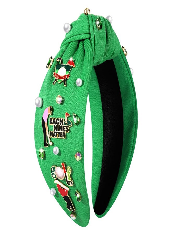 سيالكسهيني عصابات رأس للجولف للنساء، إكسسوارات جولف، حقيبة كرة الجولف، عربة الجولف، عصابات رأس للمضارب، عصابة رأس مرصعة بأحجار الراين واللؤلؤ، عصابة رأس رياضية ليوم المباراة، إكسسوارات شعر للجولف، ملابس، هدايا (النمط أ) - Image 1