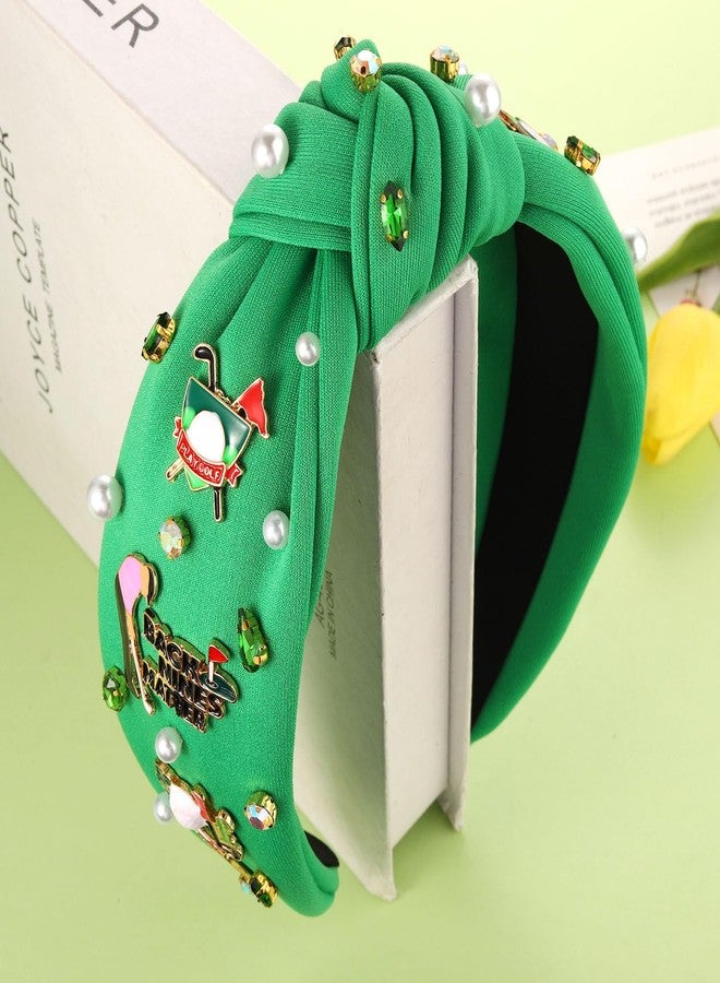 سيالكسهيني عصابات رأس للجولف للنساء، إكسسوارات جولف، حقيبة كرة الجولف، عربة الجولف، عصابات رأس للمضارب، عصابة رأس مرصعة بأحجار الراين واللؤلؤ، عصابة رأس رياضية ليوم المباراة، إكسسوارات شعر للجولف، ملابس، هدايا (النمط أ) - Image 5