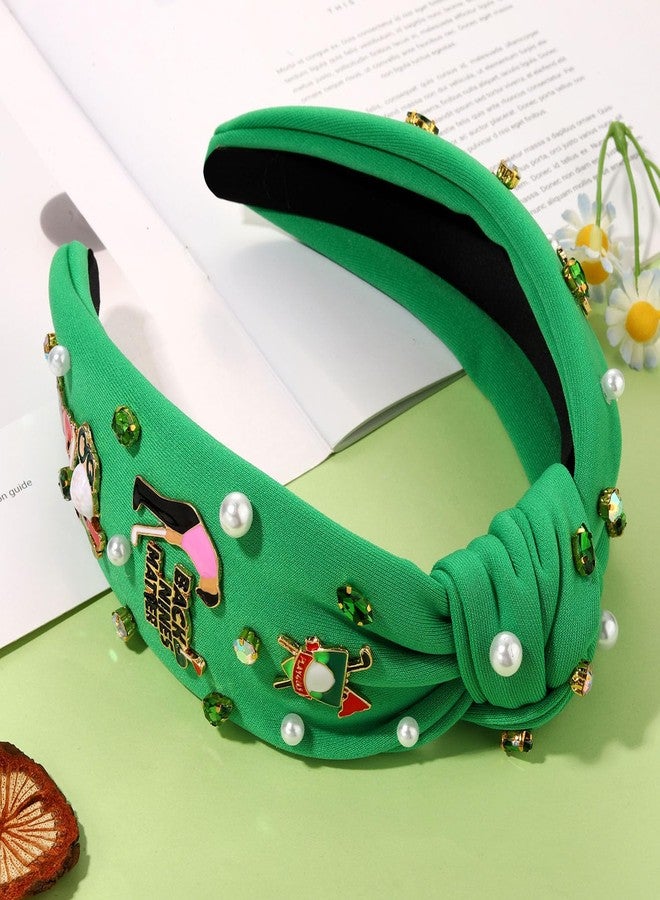 سيالكسهيني عصابات رأس للجولف للنساء، إكسسوارات جولف، حقيبة كرة الجولف، عربة الجولف، عصابات رأس للمضارب، عصابة رأس مرصعة بأحجار الراين واللؤلؤ، عصابة رأس رياضية ليوم المباراة، إكسسوارات شعر للجولف، ملابس، هدايا (النمط أ) - Image 4