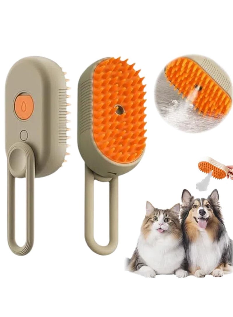 Cat Steam Brush 2024 New Pet Steam Groomer Comb,3 In 1 Cat Steam Brush Pet Hair Steamy Brushes,Pet Steam Brush for Cats Dogs - Image 1