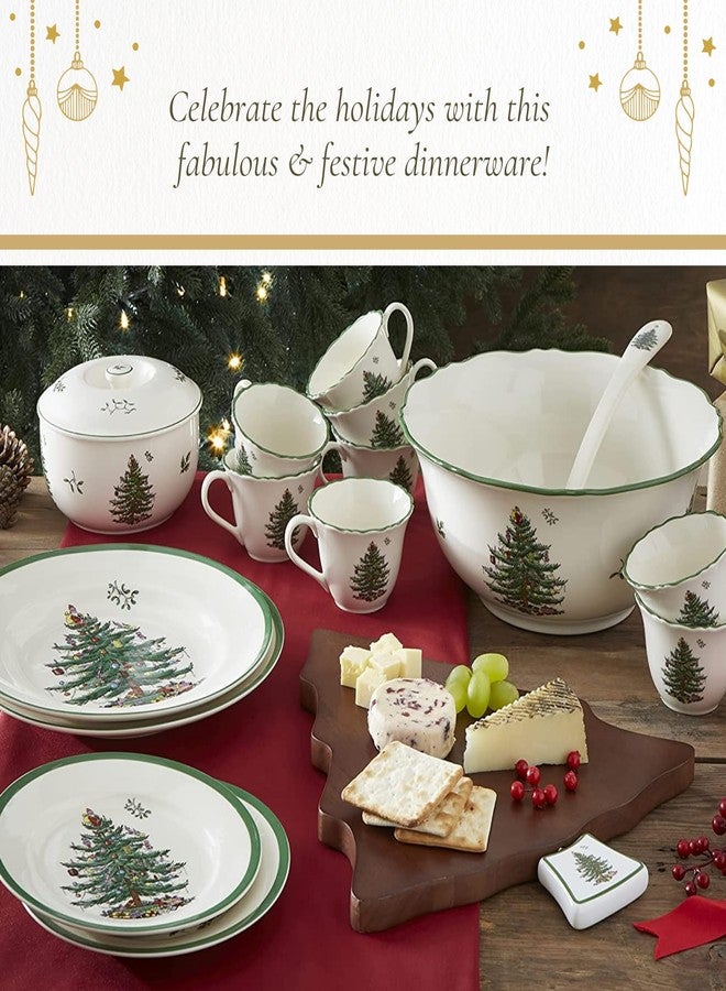 Spode Christmas Tree 9-Inch Luncheon Plate (Set of 4) – Porcelain Dinner & Appetizer Plate, Holiday-Themed Serving Tray, Microwave & Dishwasher Safe, Festive Seasonal Dining - Image 5