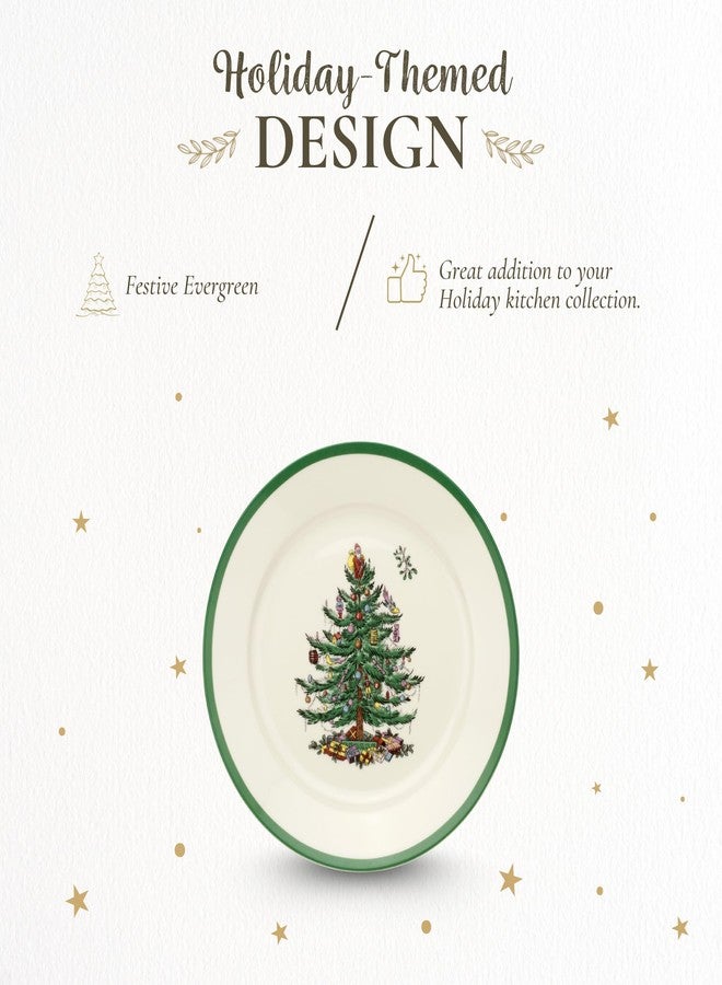 Spode Christmas Tree 9-Inch Luncheon Plate (Set of 4) – Porcelain Dinner & Appetizer Plate, Holiday-Themed Serving Tray, Microwave & Dishwasher Safe, Festive Seasonal Dining - Image 3