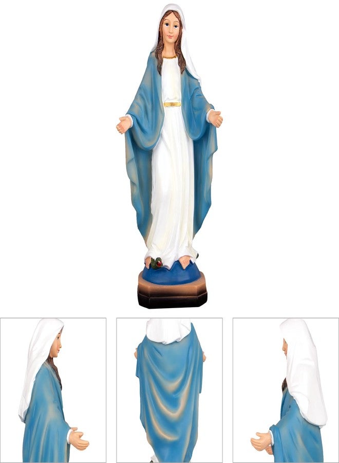 KEEPKAP Generous Virgin Mary Statue, Our Lady of Lourdes Blessed Mother Statues, 8.5 Inch Virgin Mary Resin Figurines Catholic Gifts, Indoor Religious Home Decor - Image 4