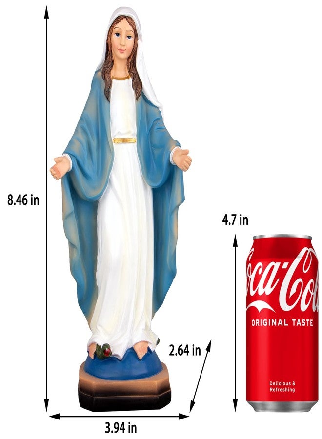 KEEPKAP Generous Virgin Mary Statue, Our Lady of Lourdes Blessed Mother Statues, 8.5 Inch Virgin Mary Resin Figurines Catholic Gifts, Indoor Religious Home Decor - Image 2
