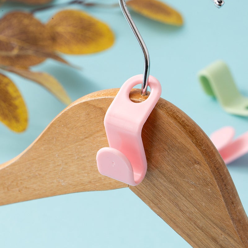 Thick Stackable Hanger Connectors Space-Saving Closet Organizer Pink 