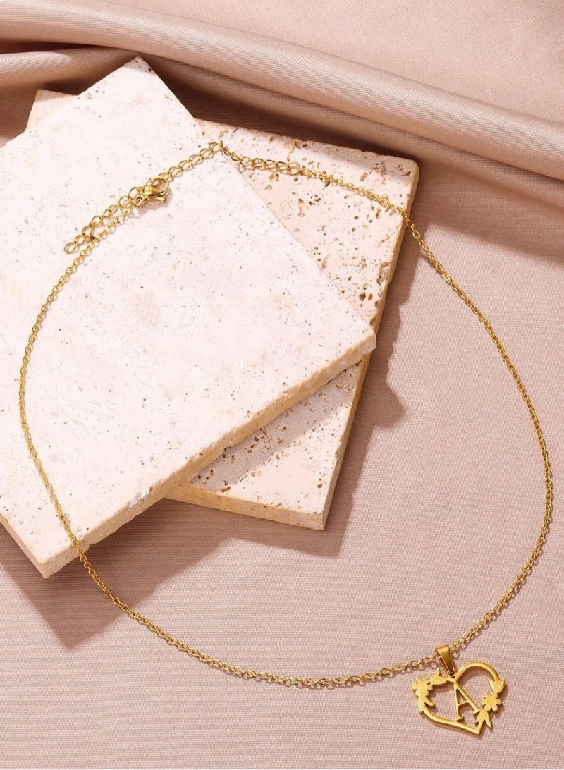 إيكوال سلسال نسائي مصنوع من الاستانلس ستيل مطلي باللون الذهبي - Image 3