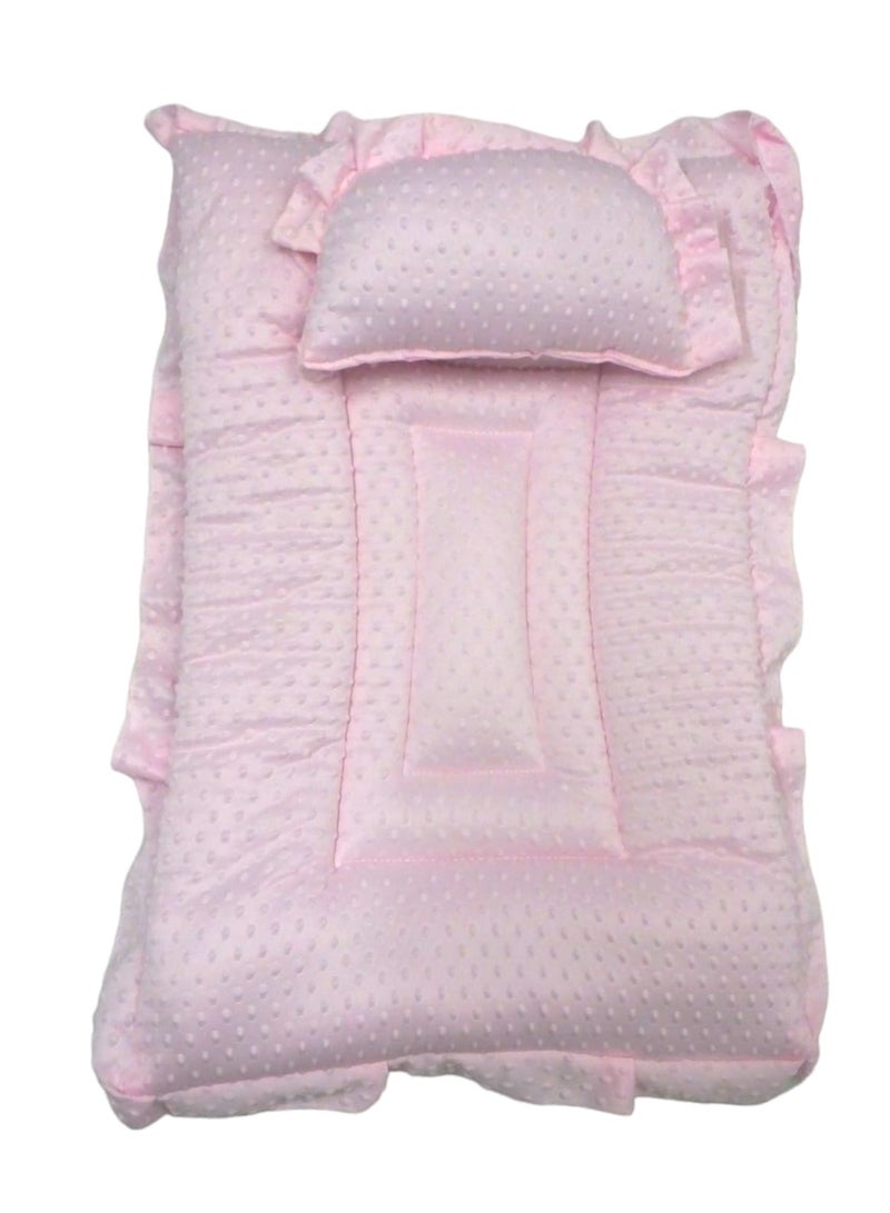 BABYCARA Baby Bed with Thick Mattress Pillow for Newborn Babies 80x55cm  - Image 2