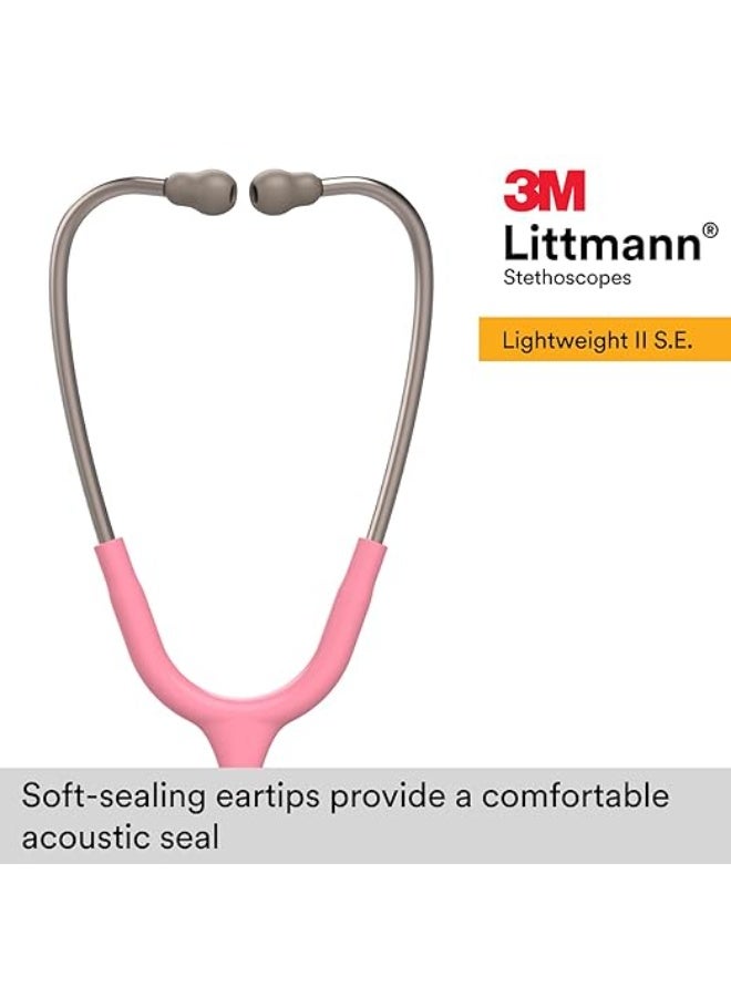 ليتمان سماعة 3M Littmann الطبية Lightweight II S.E.، أنبوب وردي لؤلؤي – دقيقة وسهلة الاستخدام للفحص اليومي - Image 2