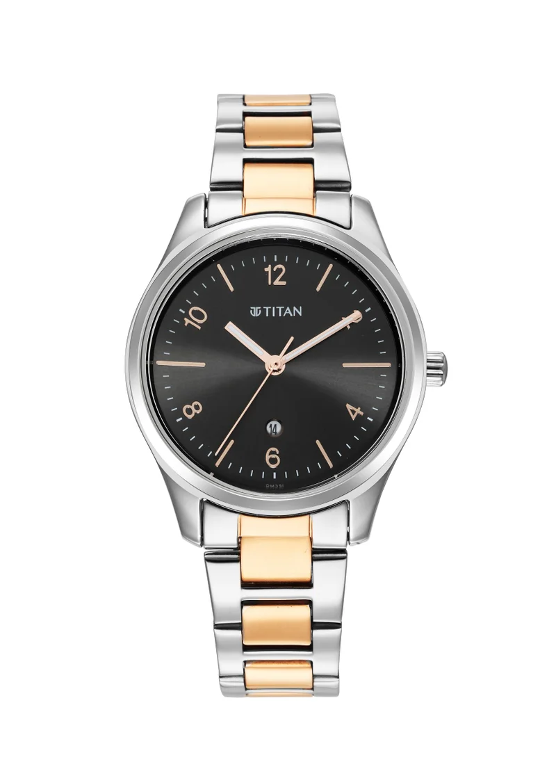 تيتان Titan Trendsetters Anthracite Dial Women Watch With Stainless Steel Strap