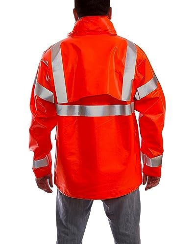 TINGLEY Eclipse J44129.MD ANSI 107 Class 3 Jacket with 2" Silver Reflective Tape, Medium, Fluorescent Orange - Image 2