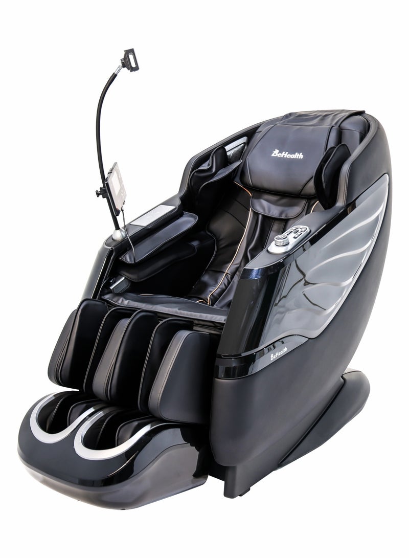 BeHealth كرسي مساج بي هيلث فلاي لوكس كامل الجسم مع تقنية 3D SL-Track المتقدمة، تحكم صوتي ذكي، 12 برنامج تلقائي، مساج هوائي كامل الجسم، علاج حراري، انعدام الجاذبية، أسطوانات للقدم، شحن لاسلكي وتحكم صوتي. - Image 1