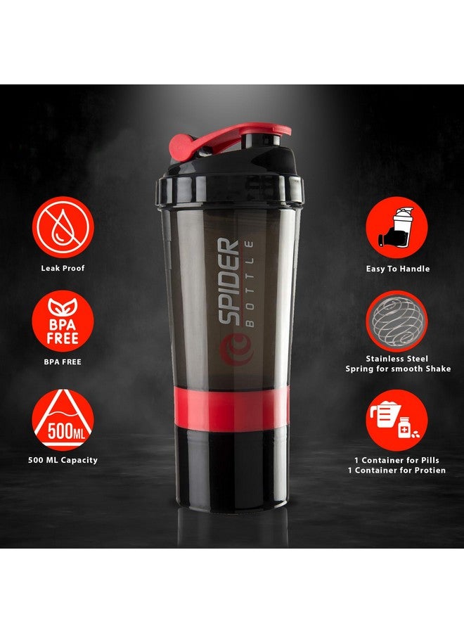 FIT FOCUS All-in-One Fitness Combo Gym Shaker, Gym Bag & Wristband for Men & Women || Shaker Bottle 500 ml || My GymBag for Fitness | Shoulder Gym Bags | Wrist Support Gym Band Men and Women (Red) - Image 5