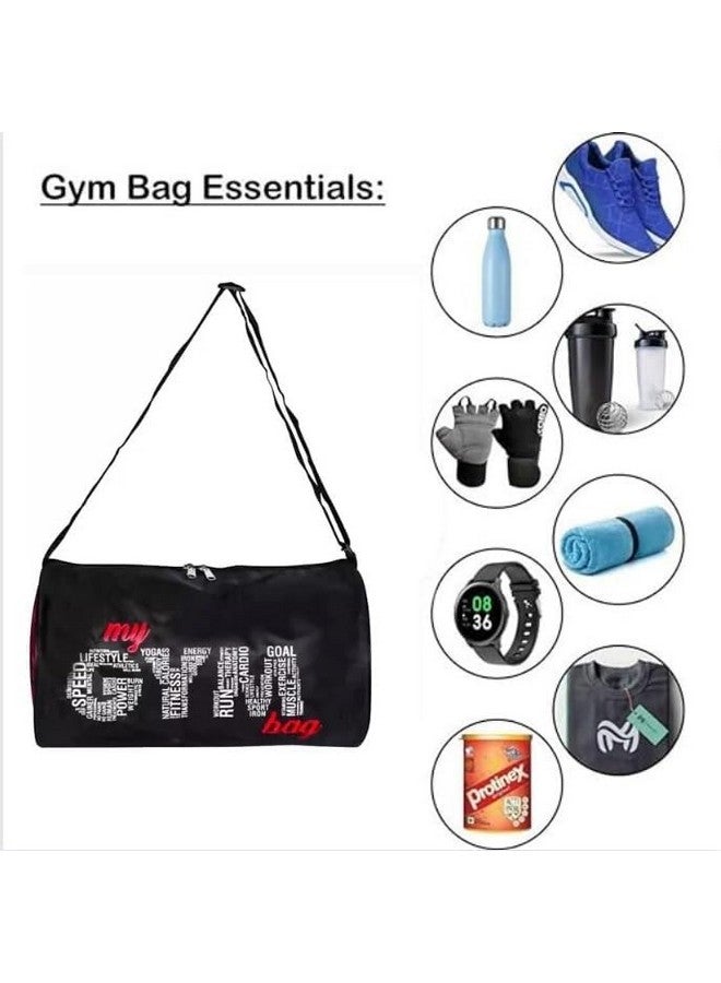 FIT FOCUS All-in-One Fitness Combo Gym Shaker, Gym Bag & Wristband for Men & Women || Shaker Bottle 500 ml || My GymBag for Fitness | Shoulder Gym Bags | Wrist Support Gym Band Men and Women (Red) - Image 3