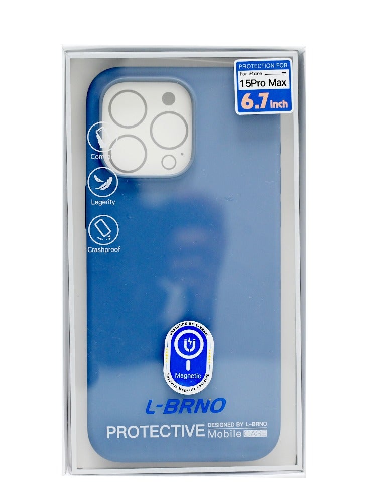 Perfect C SILICONE MAGSAFE CASE IPHONE 15 PRO MAX WINTER BLUE - Image 2