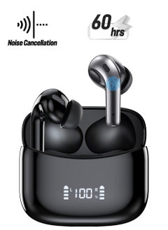 Garlo True Wireless Earbuds, Bluetooth Earphones 60H Playback, CVC Noise Cancelling with Wireless Charging Case, in-Ear Stereo Wireless Earphones Built-in Mic, LED Display, IPX7 Waterproof Sport Headphones  - Image 1